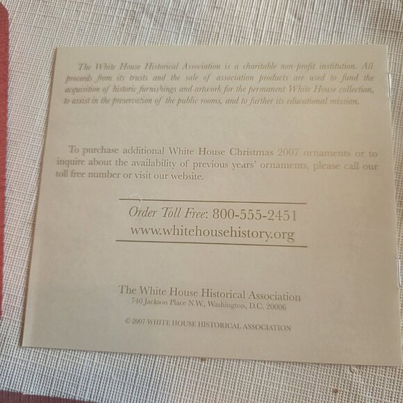 White House Historical Assoc 2007 Ornament Wedding Box Vintage - Picture 4 of 6
